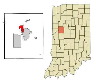 Localisation de West Lafayette