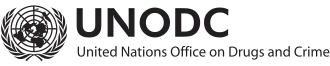 Logo avec le nom en anglais, reprenant le symbole des Nations unies.