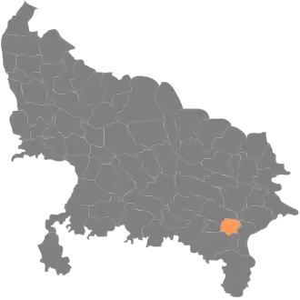 Localisation de District de Varanasiवाराणसी ज़िला