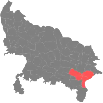 Localisation de Division de Varanasi