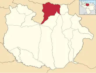 Localisation de José Tadeo Monagas