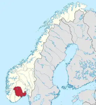 Localisation de Vestfold og Telemark