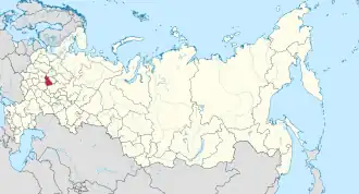 Localisation de Oblast de Vladimir