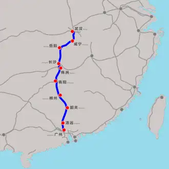 Image illustrative de l’article LGV Wuhan - Canton
