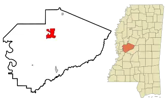 Localisation de Yazoo City