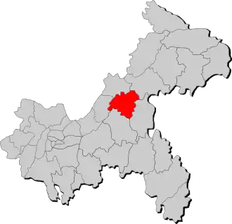 Localisation de Zhōng Xiàn