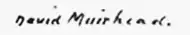 signature de David Muirhead