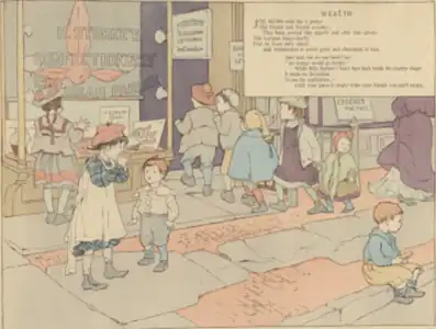 Maud Hunt Squire et Ethel Mars, « Wealth », illustration pour Children of Our Town de Carolyn Wells (1902).