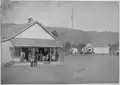 Bureau de l'agence de Round Valley en 1876.