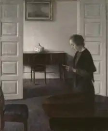 Intérieur avec femme lisant, 1900, Stockholm, Nationalmuseum.
