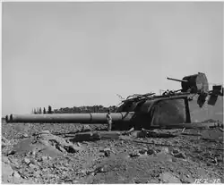 Tourelle C de la batterie de 340 de Saint-Mandrier, 1944