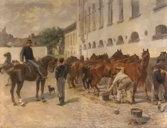 Bouchonnage des chevaux, 1887Musée royal des Beaux-Arts d'Anvers