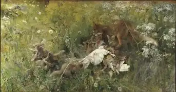 Famille de renards (1886).
