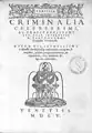 Consilia criminalia, 1555