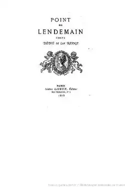 Image illustrative de l’article Point de lendemain