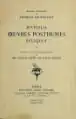 Baudelaire, Œuvres posthumes, tome 2